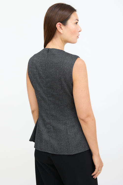 Wool & Silk Peplum Blouse