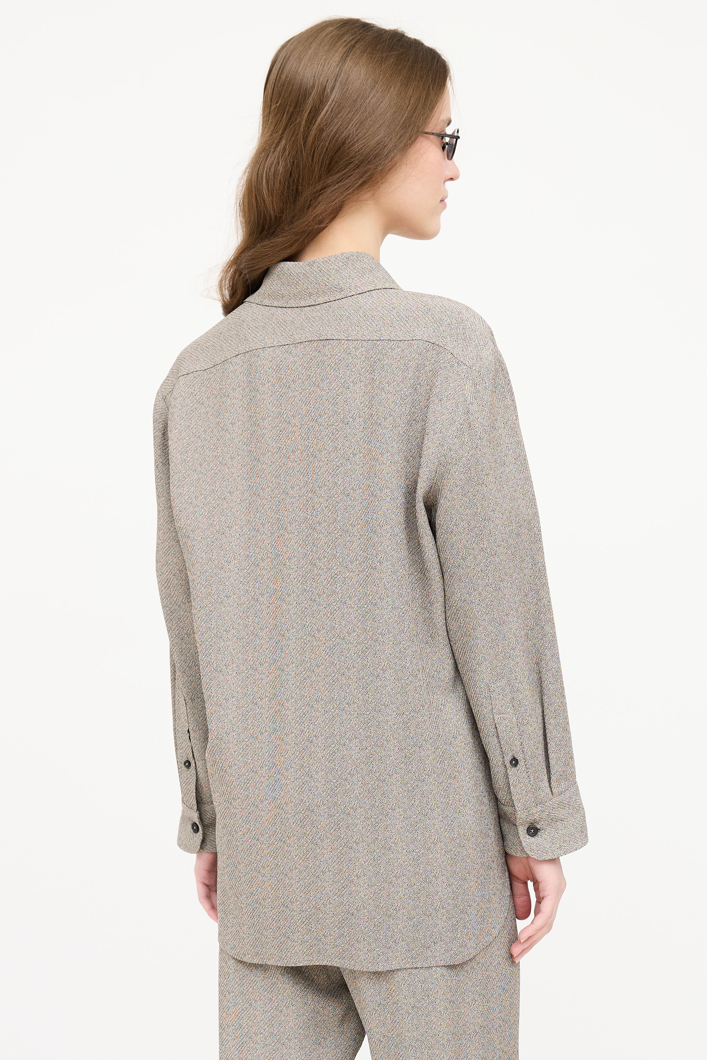 The Row Brown Button Down Top