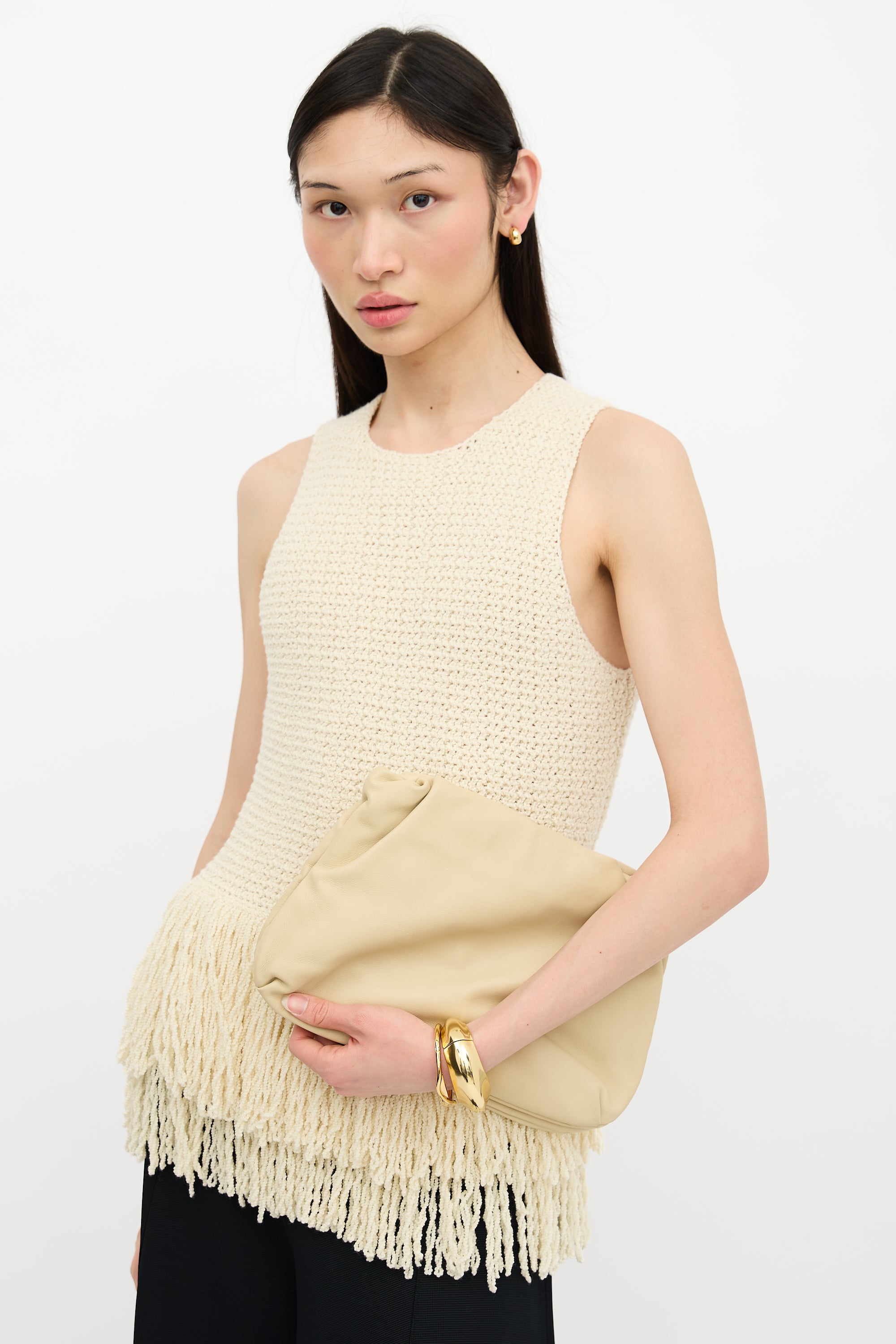 The Row Leather Bourse Clutch Bag