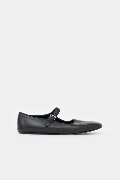 The Row Leather Mary Jane  Flat