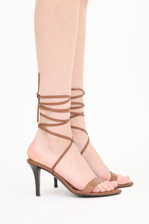 The Row Leather Maud Wrapped Heel