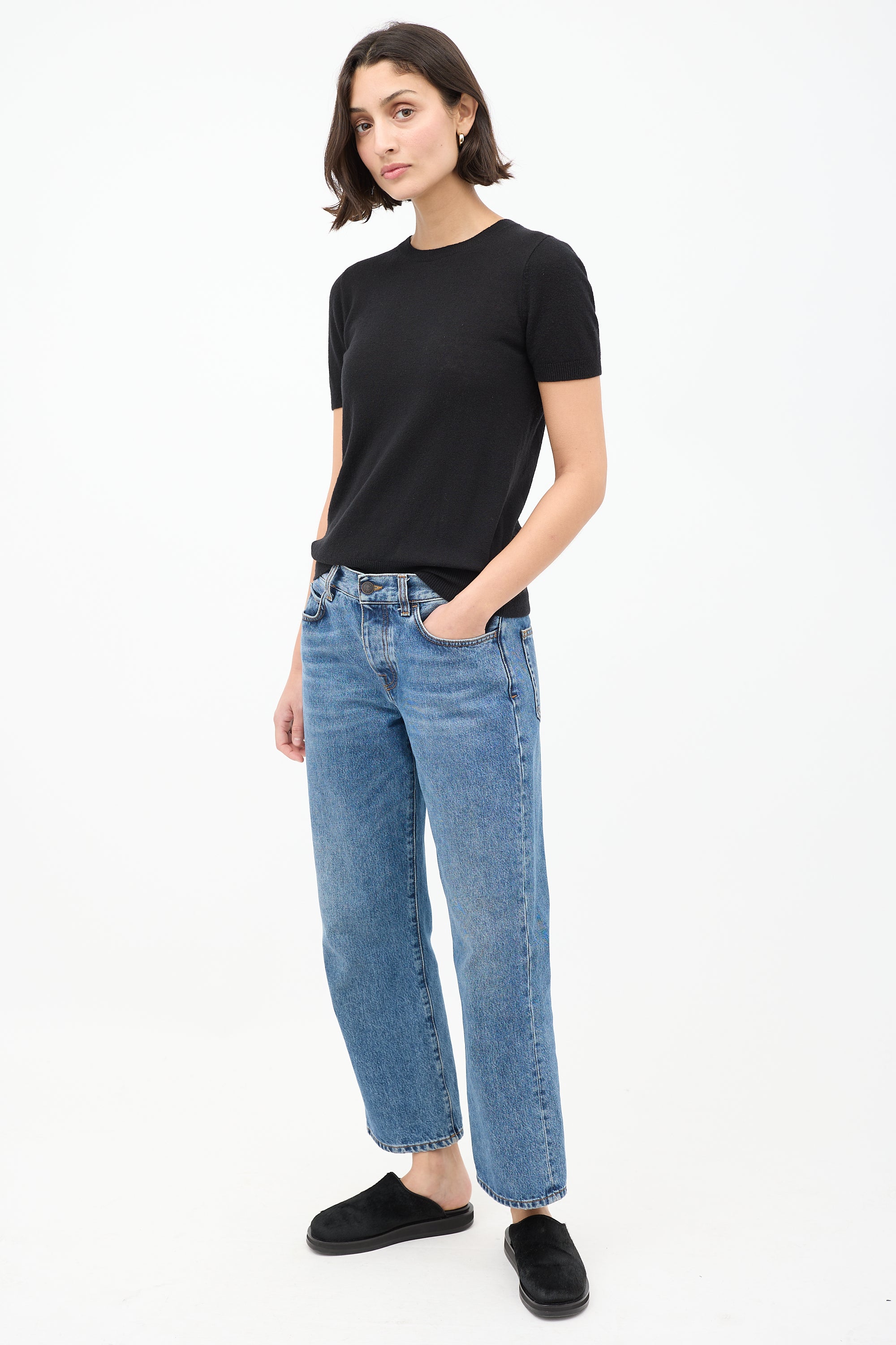 The Row Medium Wash Straight Leg Jeans