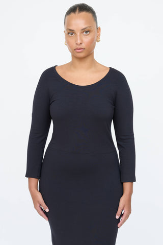The Row Long Sleeve Midi Dress