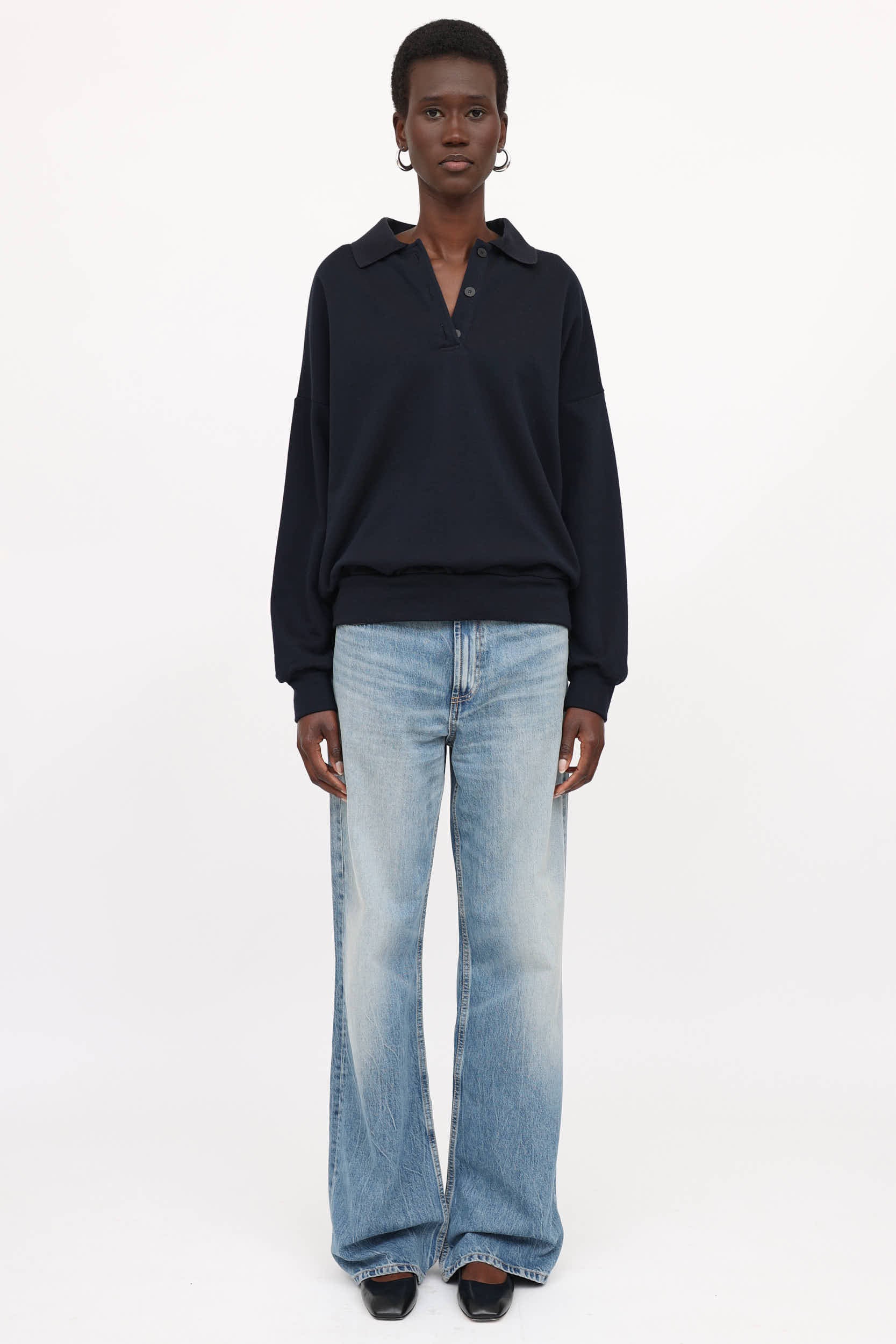 The Row Corzas Polo Sweater