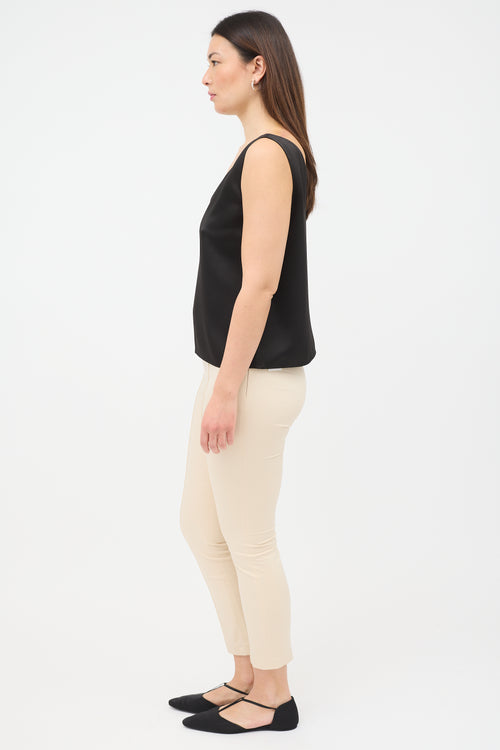 The Row Satin V-Neck Tank Top