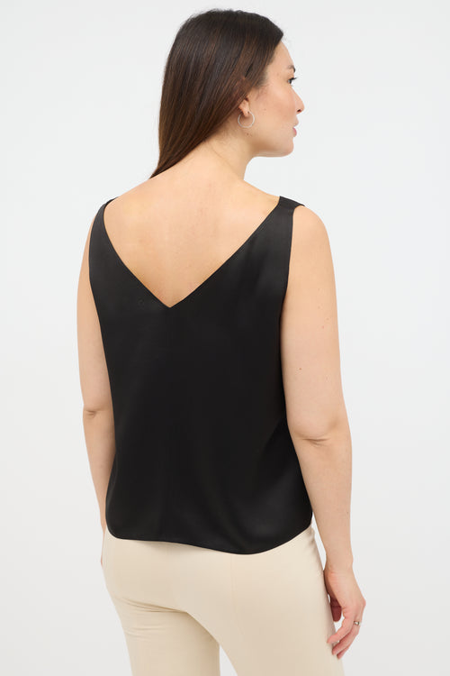 The Row Satin V-Neck Tank Top