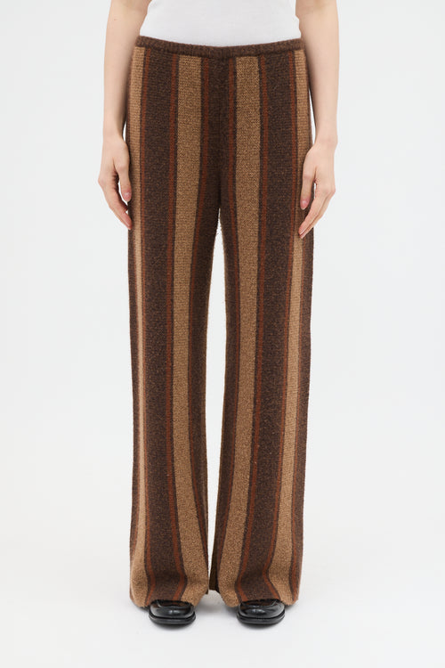 The Row Cashmere & Silk Stripe Lounge Pant