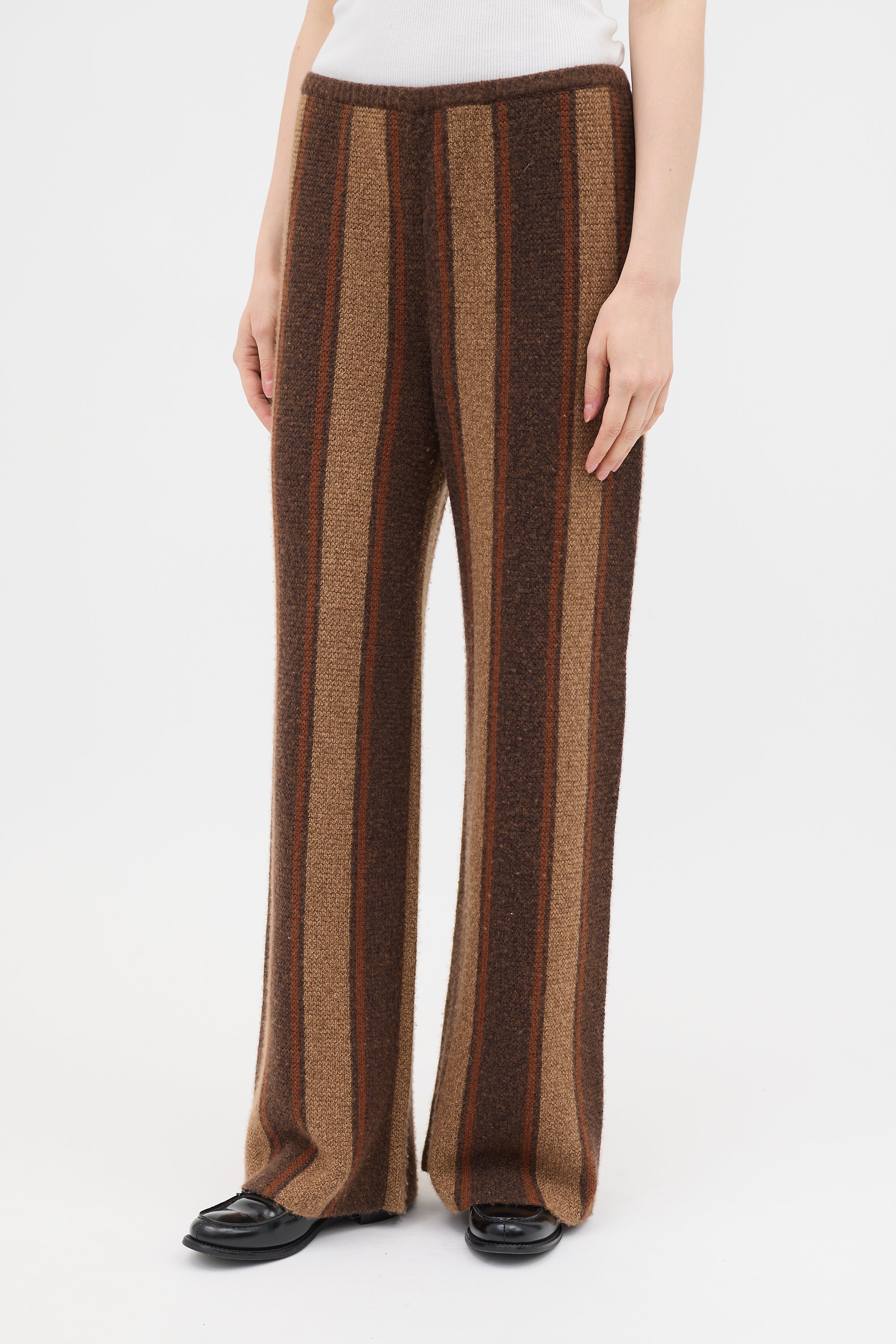 The Row Cashmere & Silk Stripe Lounge Pant