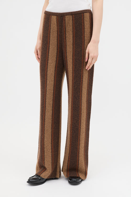 The Row Cashmere & Silk Stripe Lounge Pant