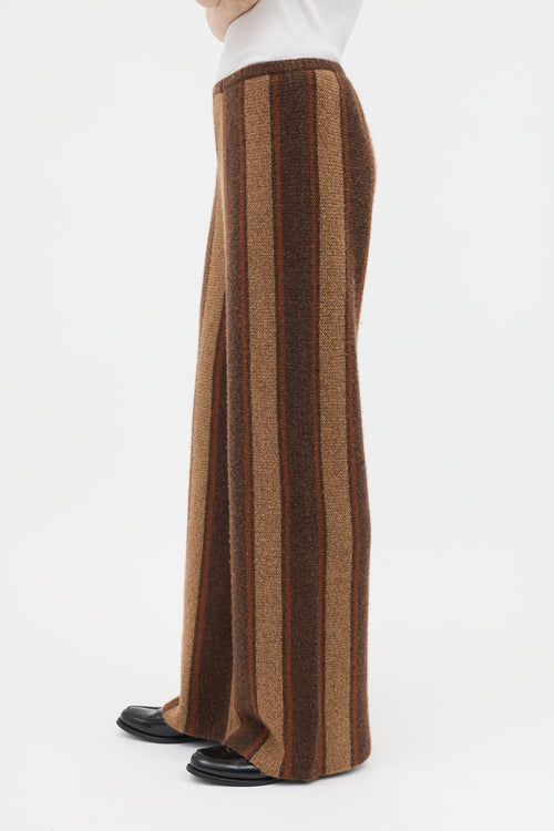 The Row Cashmere & Silk Stripe Lounge Pant