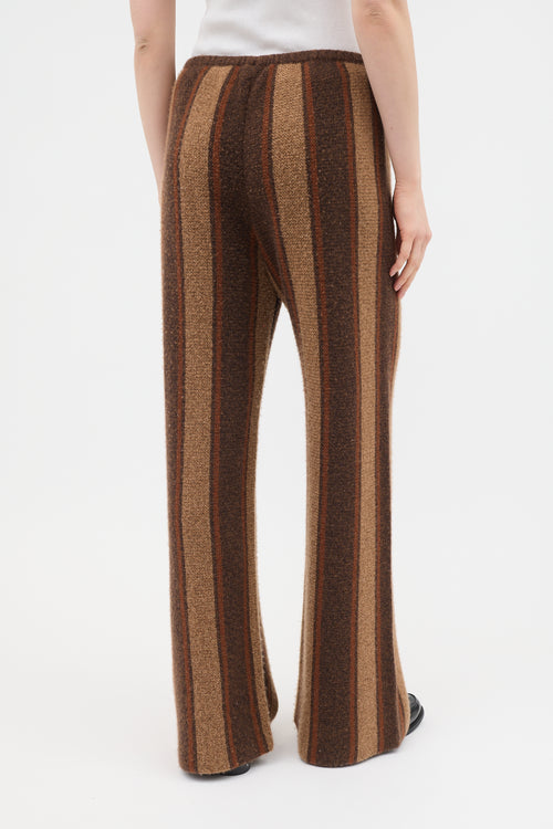 The Row Cashmere & Silk Stripe Lounge Pant