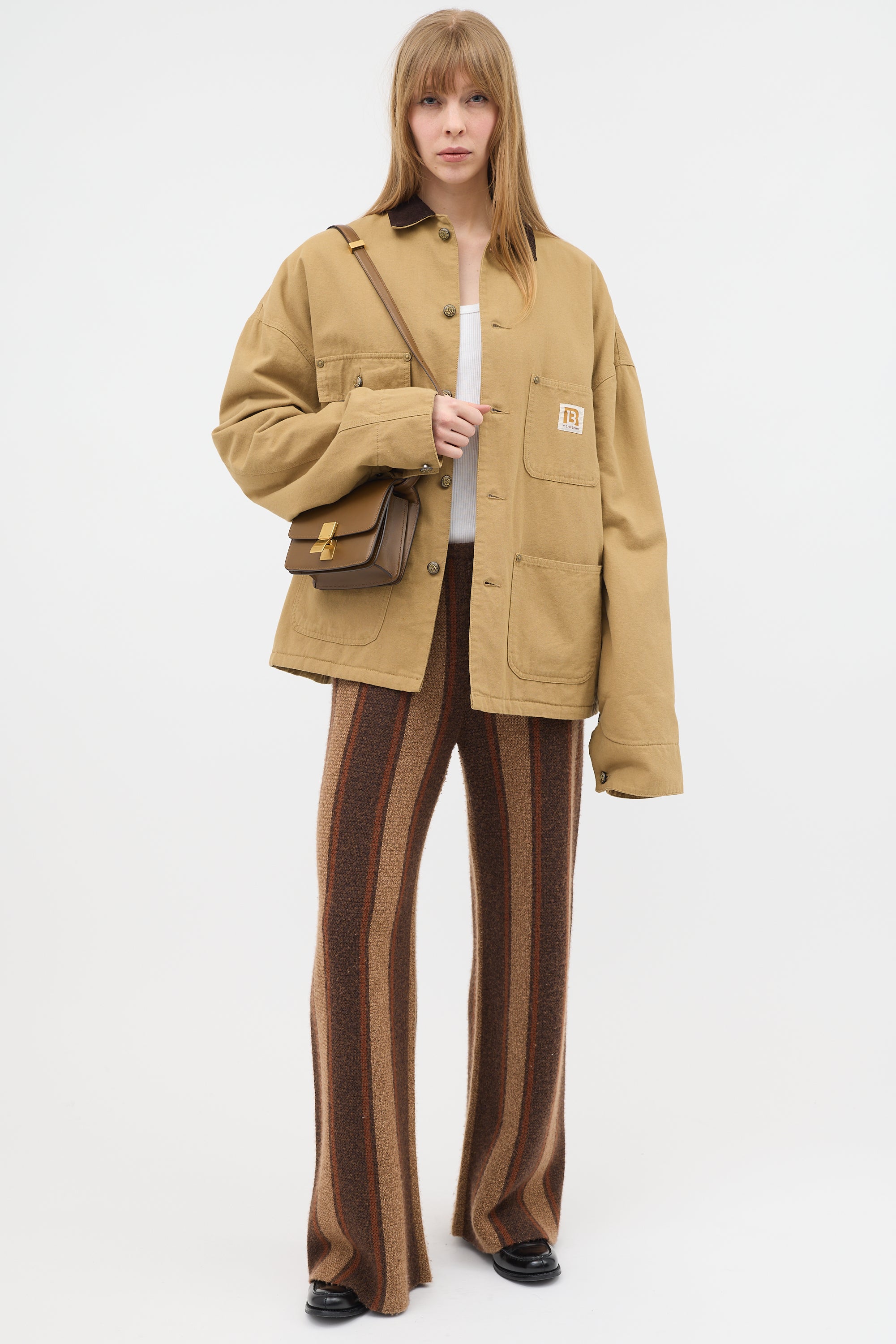 The Row Cashmere & Silk Stripe Lounge Pant