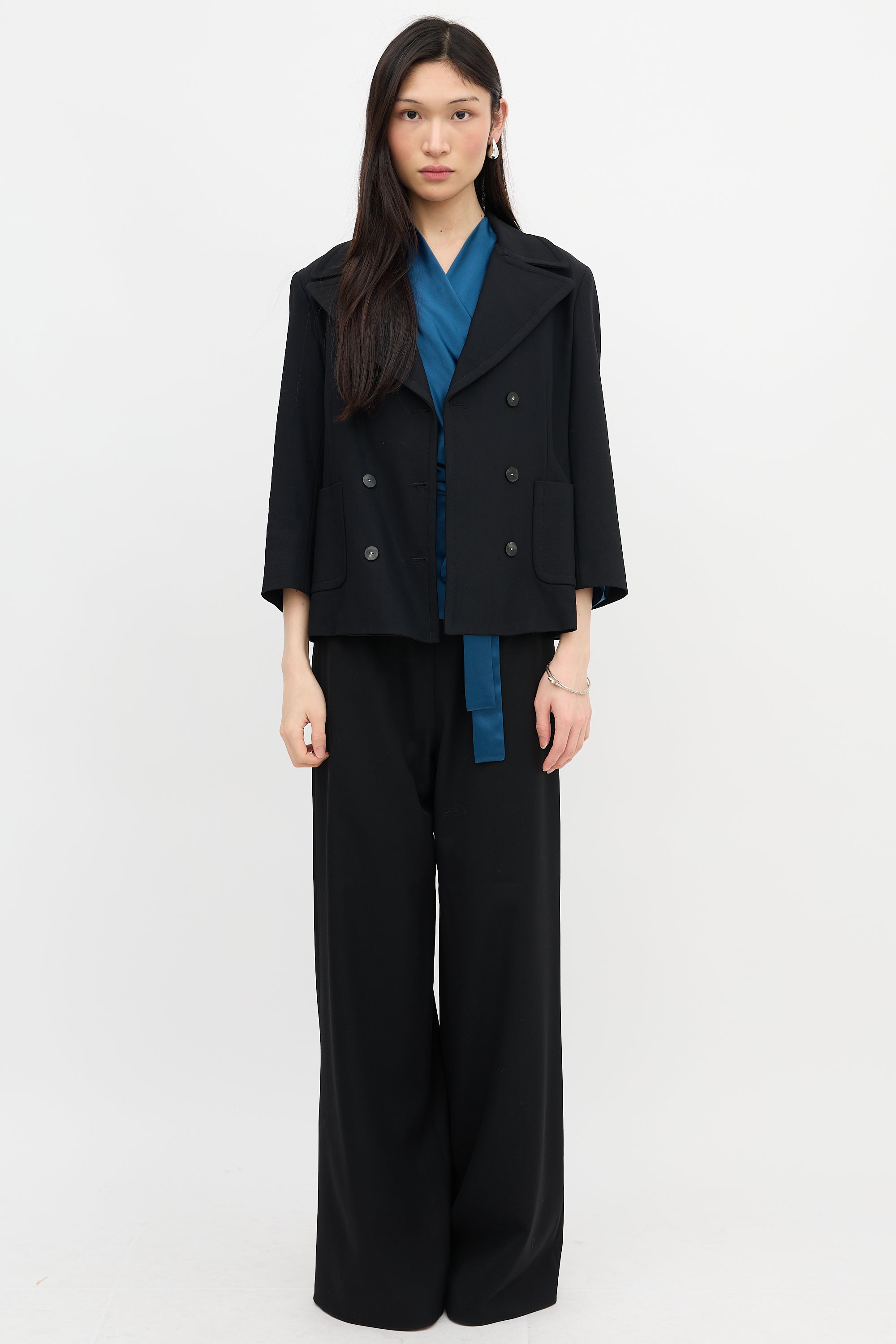 The Row Wool Double Breasted Blazer