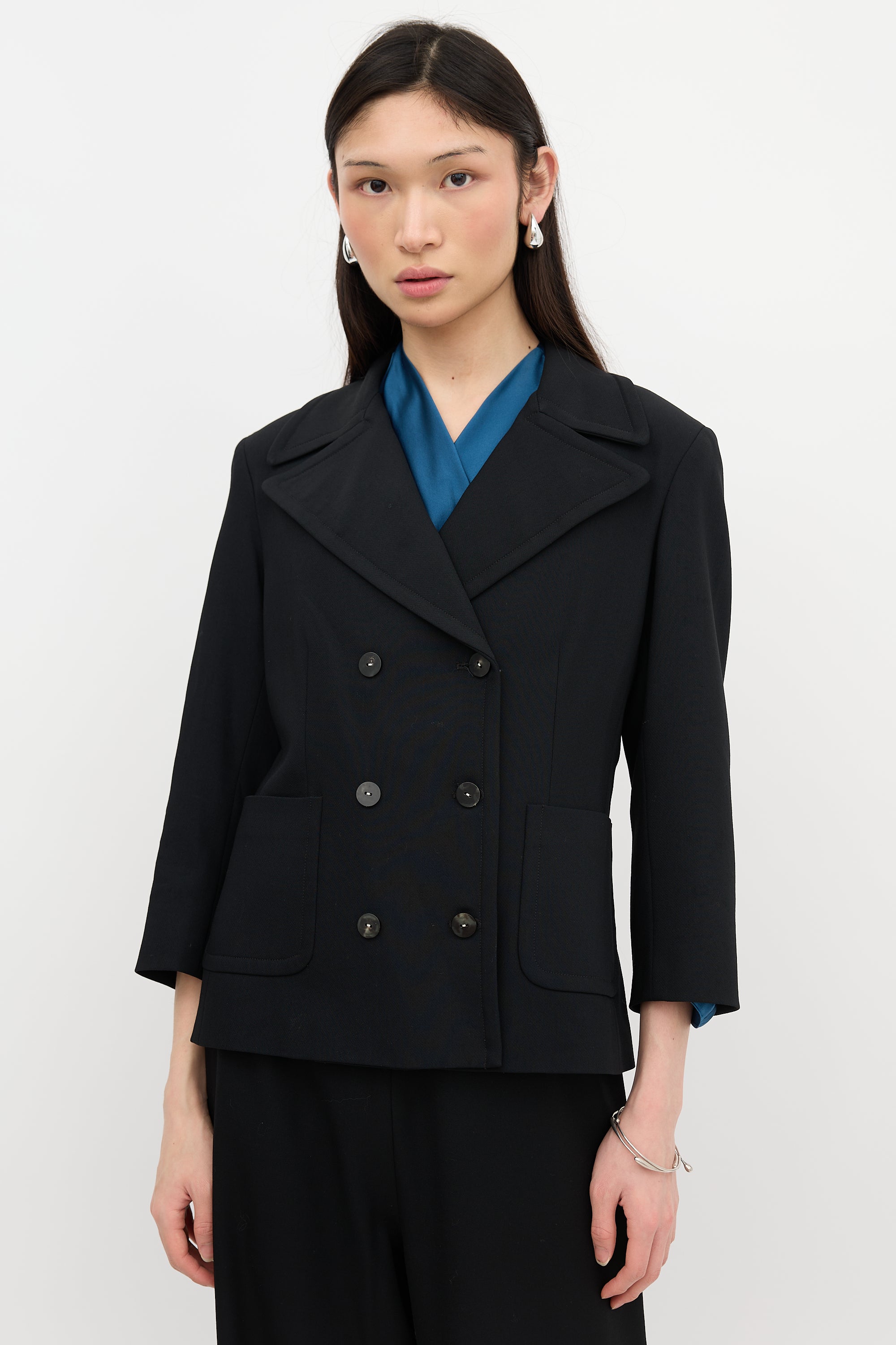 The Row Wool Double Breasted Blazer