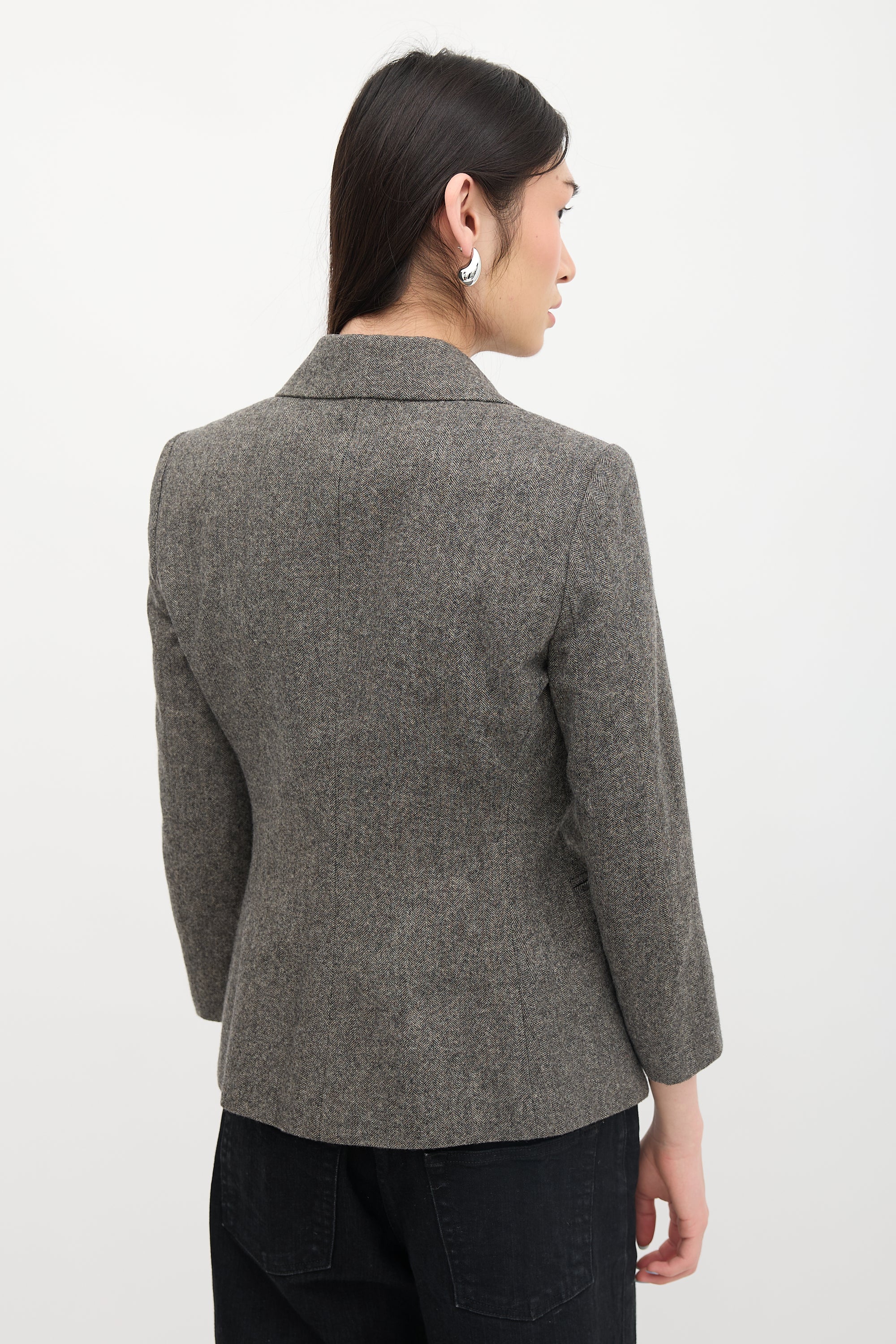 The Row Wool Herringbone Blazer