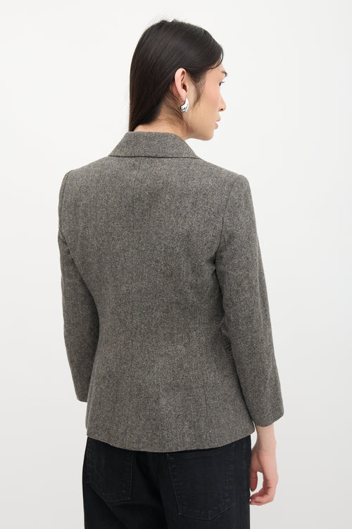 The Row Wool Herringbone Blazer