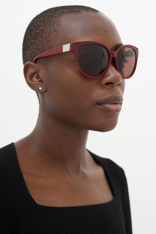 The Row X Linda Farrow Leather Sunglasses