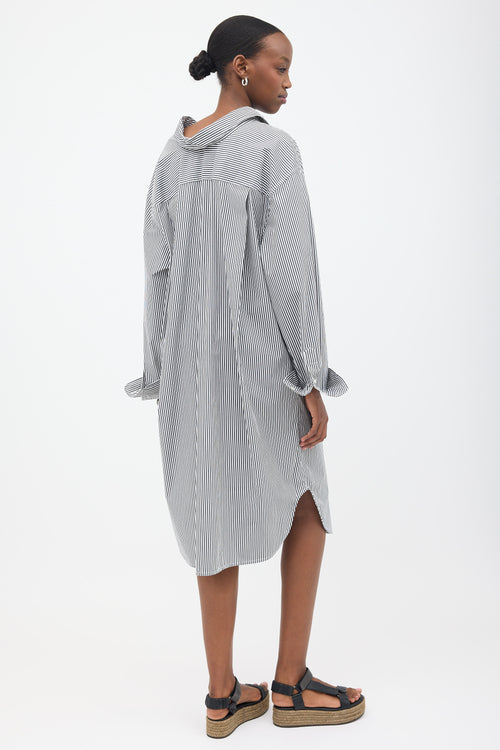 The Frankie Shop Oversized Pinstripe Shirt Dress