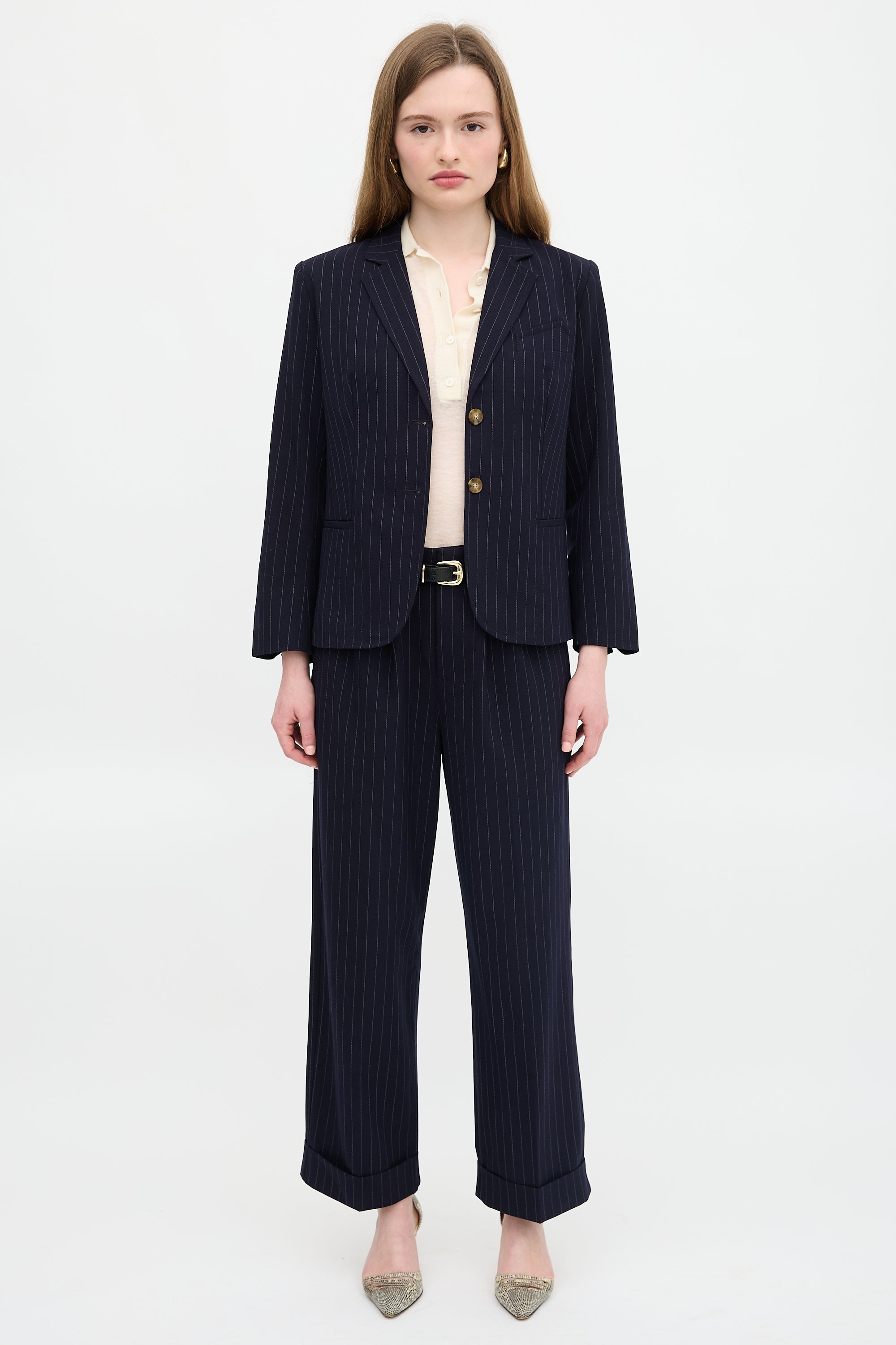 The Great. Wool Pinstripe Suit