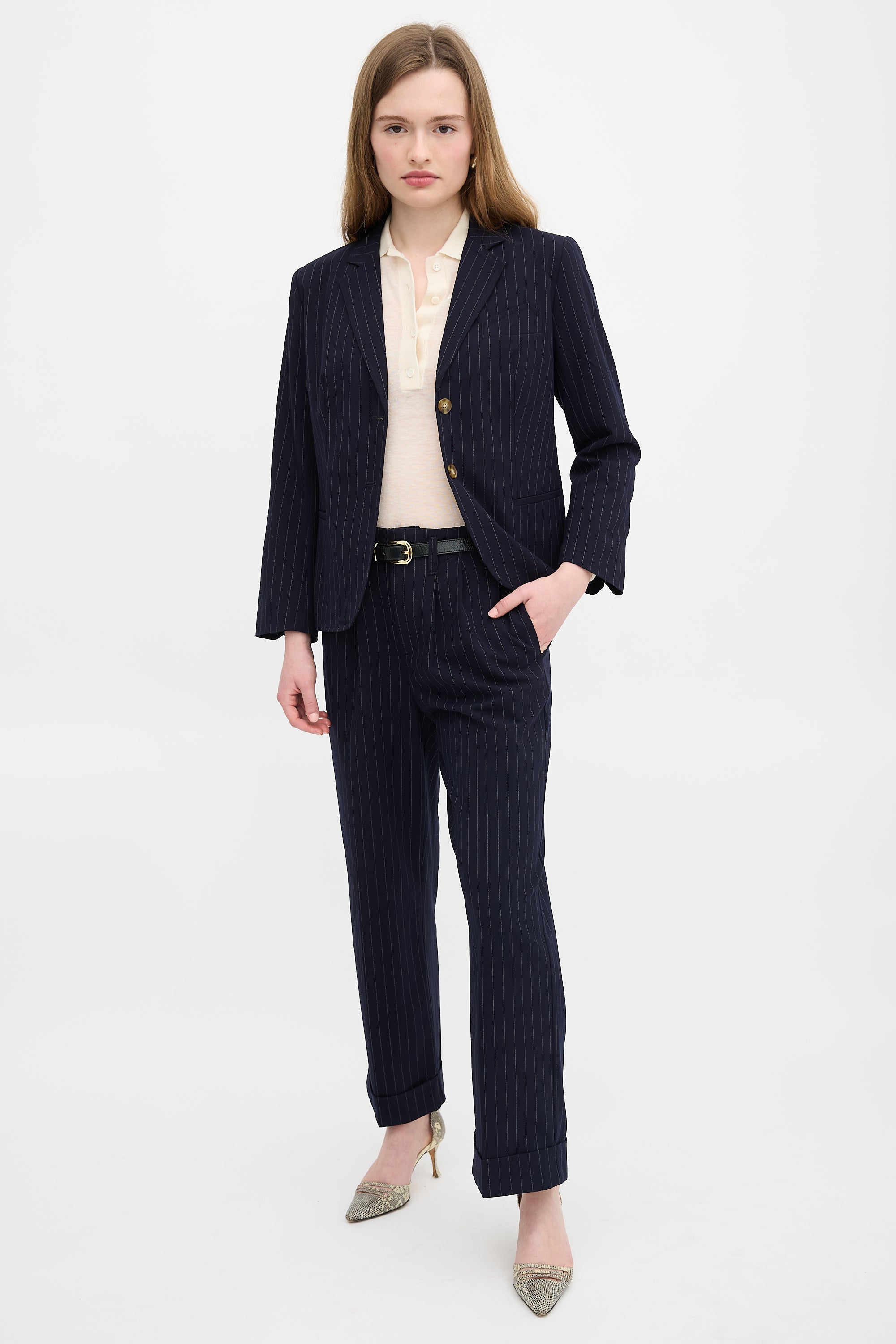The Great. Wool Pinstripe Suit
