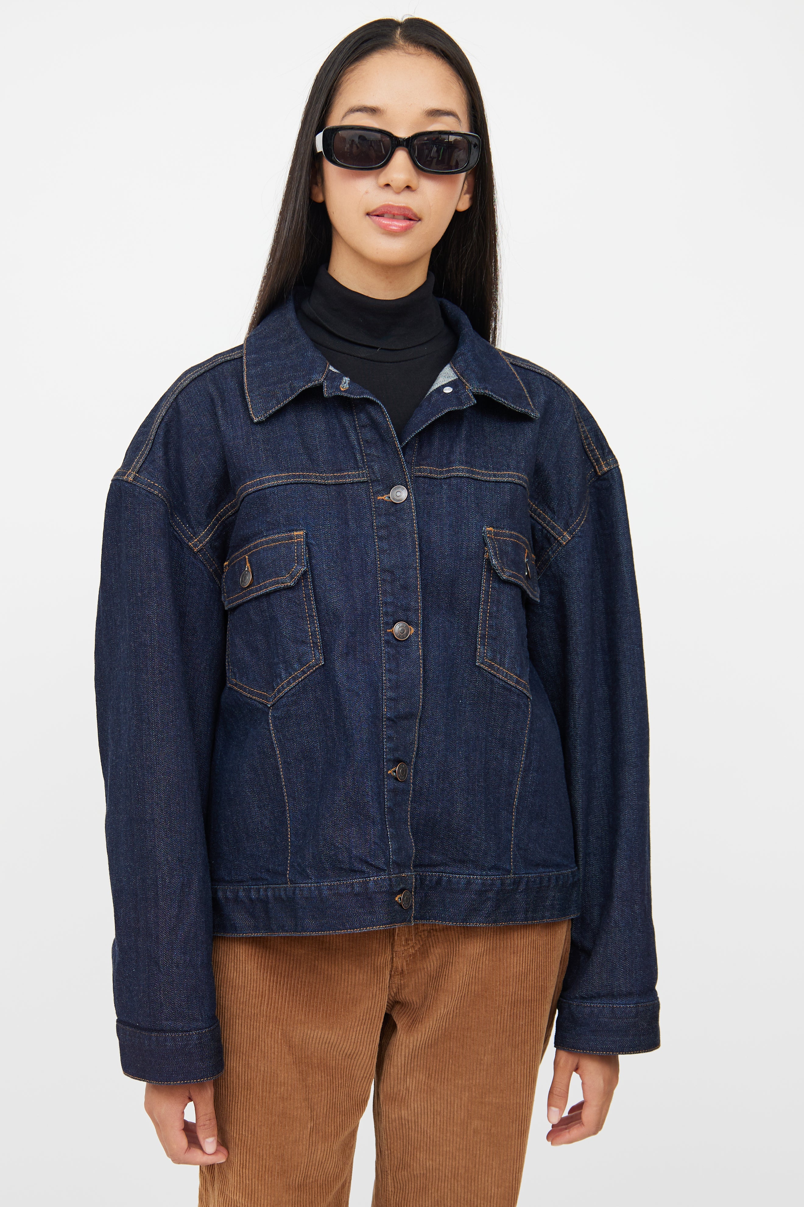 The Row Dark Wash Ness Denim Jacket