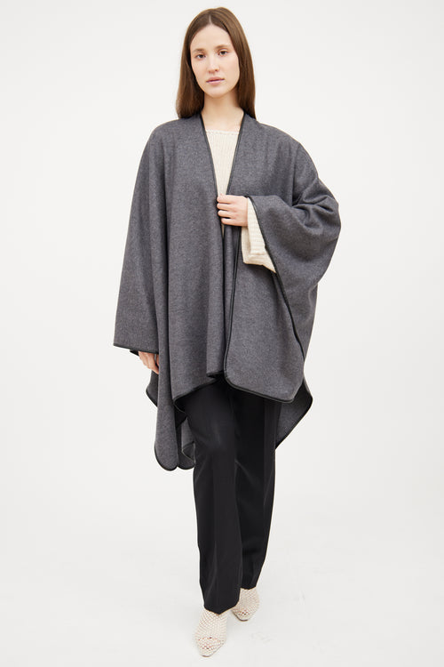 Wool & Leather Cape