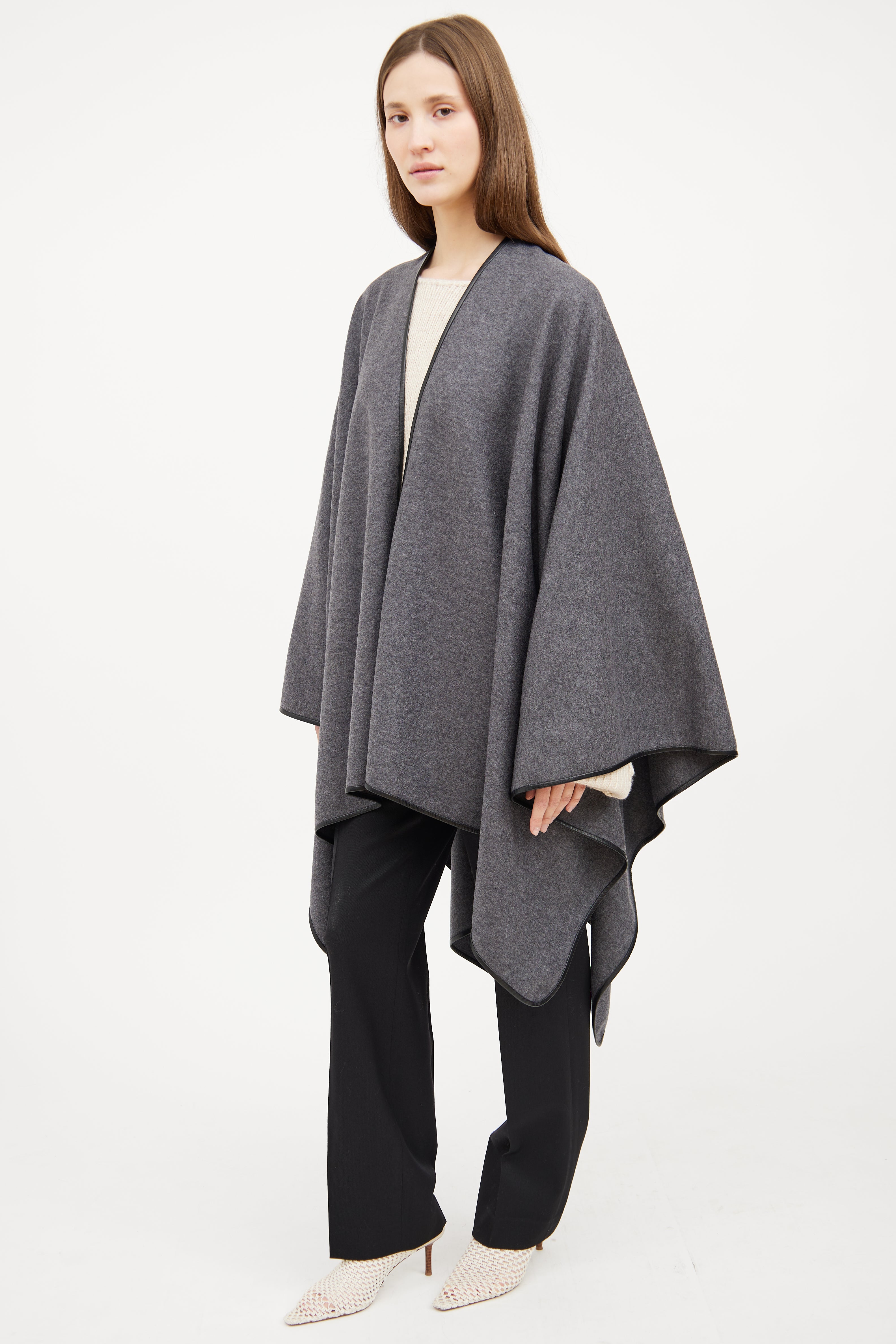 Wool & Leather Cape