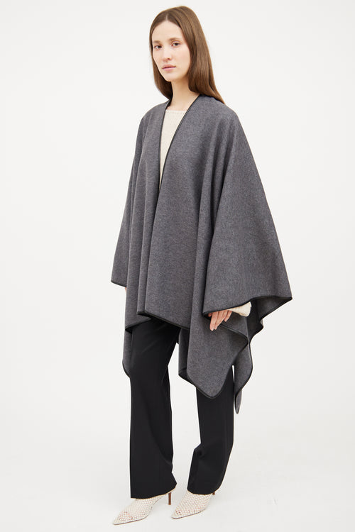 Wool & Leather Cape