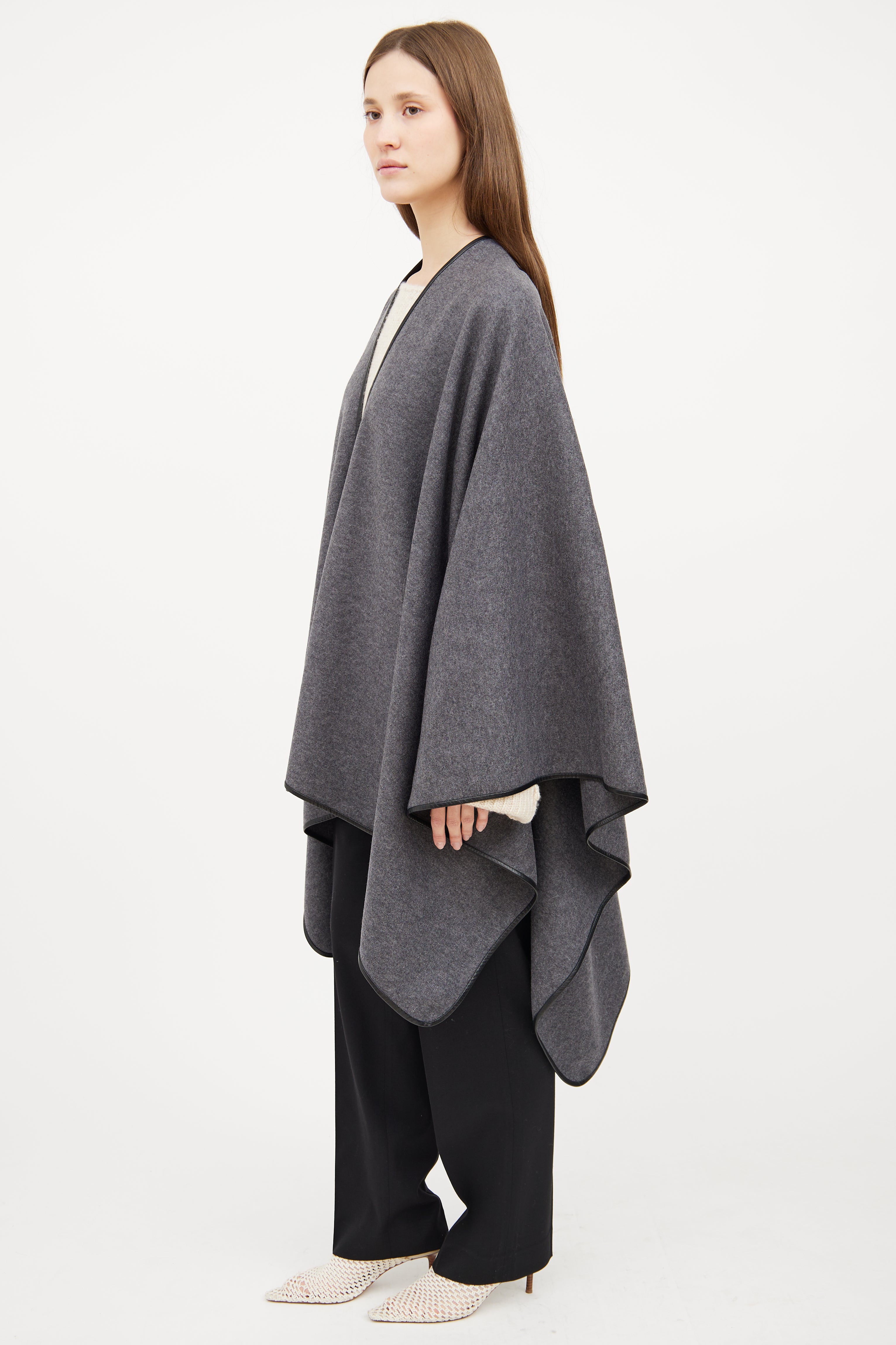Wool & Leather Cape