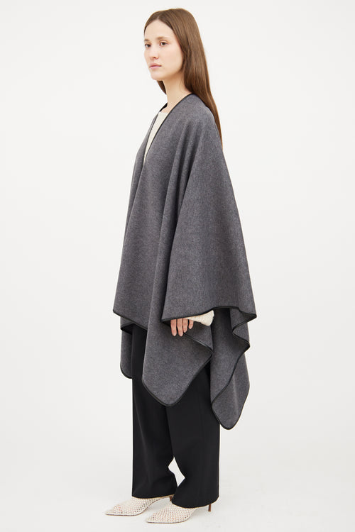 Wool & Leather Cape