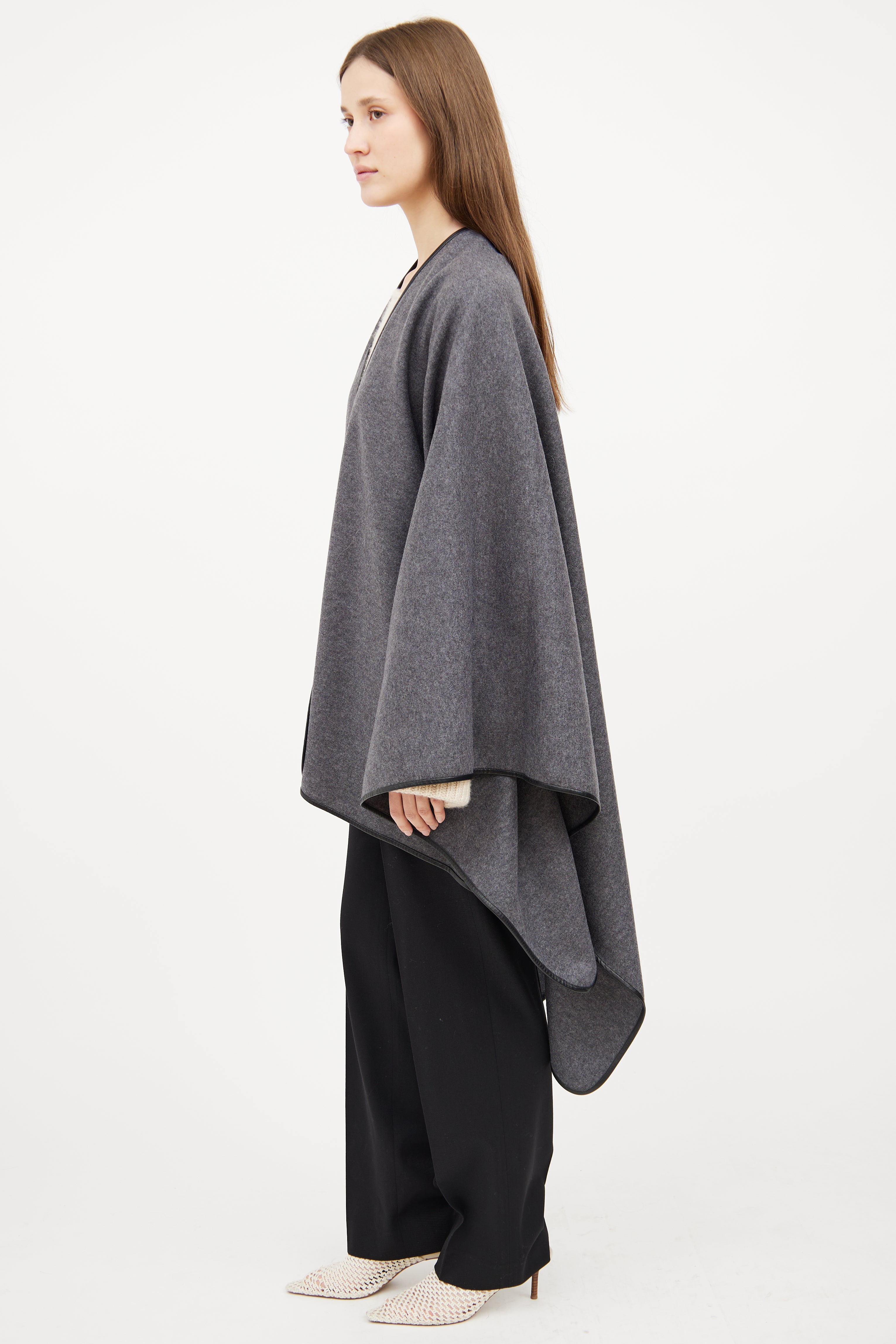 Wool & Leather Cape