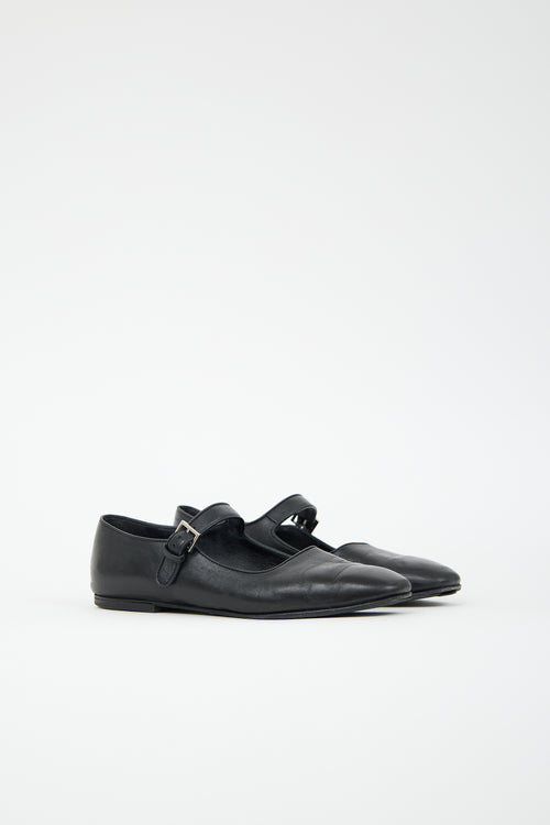 The Row Leather Ava Mary Jane Flat