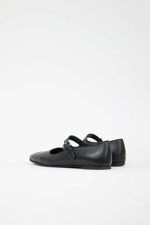 The Row Leather Ava Mary Jane Flat