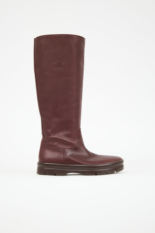 The Row Leather Billie Knee Boot