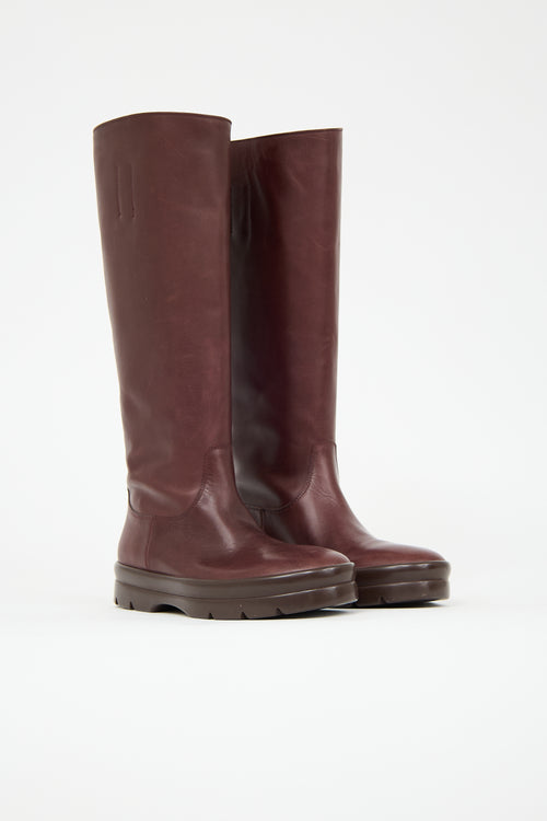 The Row Leather Billie Knee Boot