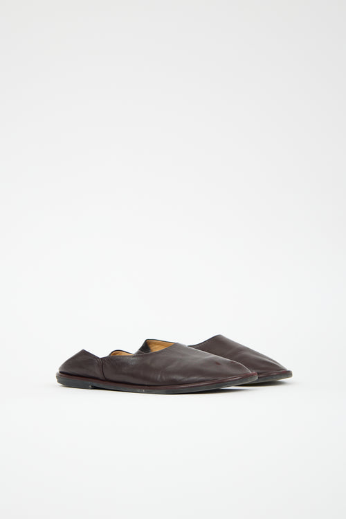 The Row Leather Canal Flat