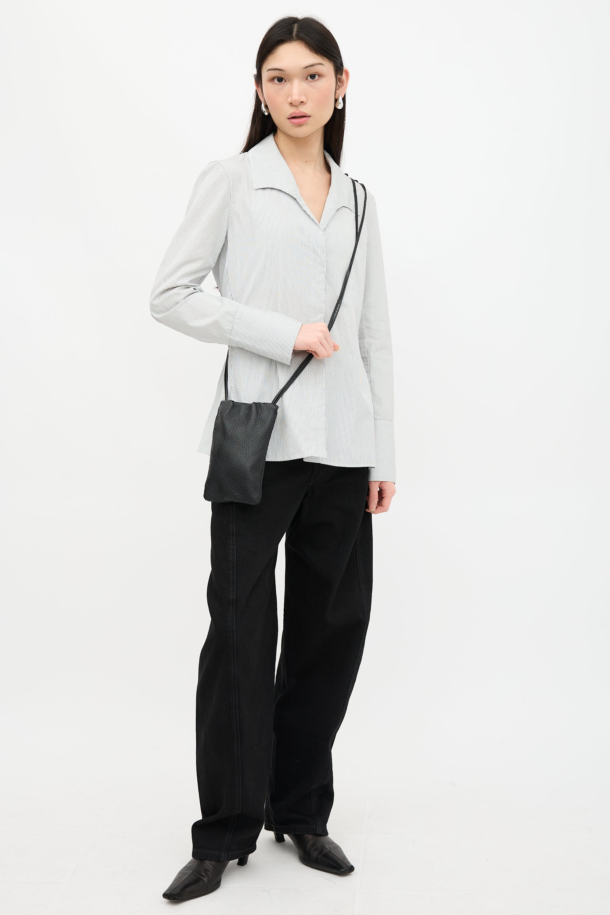 The Row Leather Bourse Phone Case Bag
