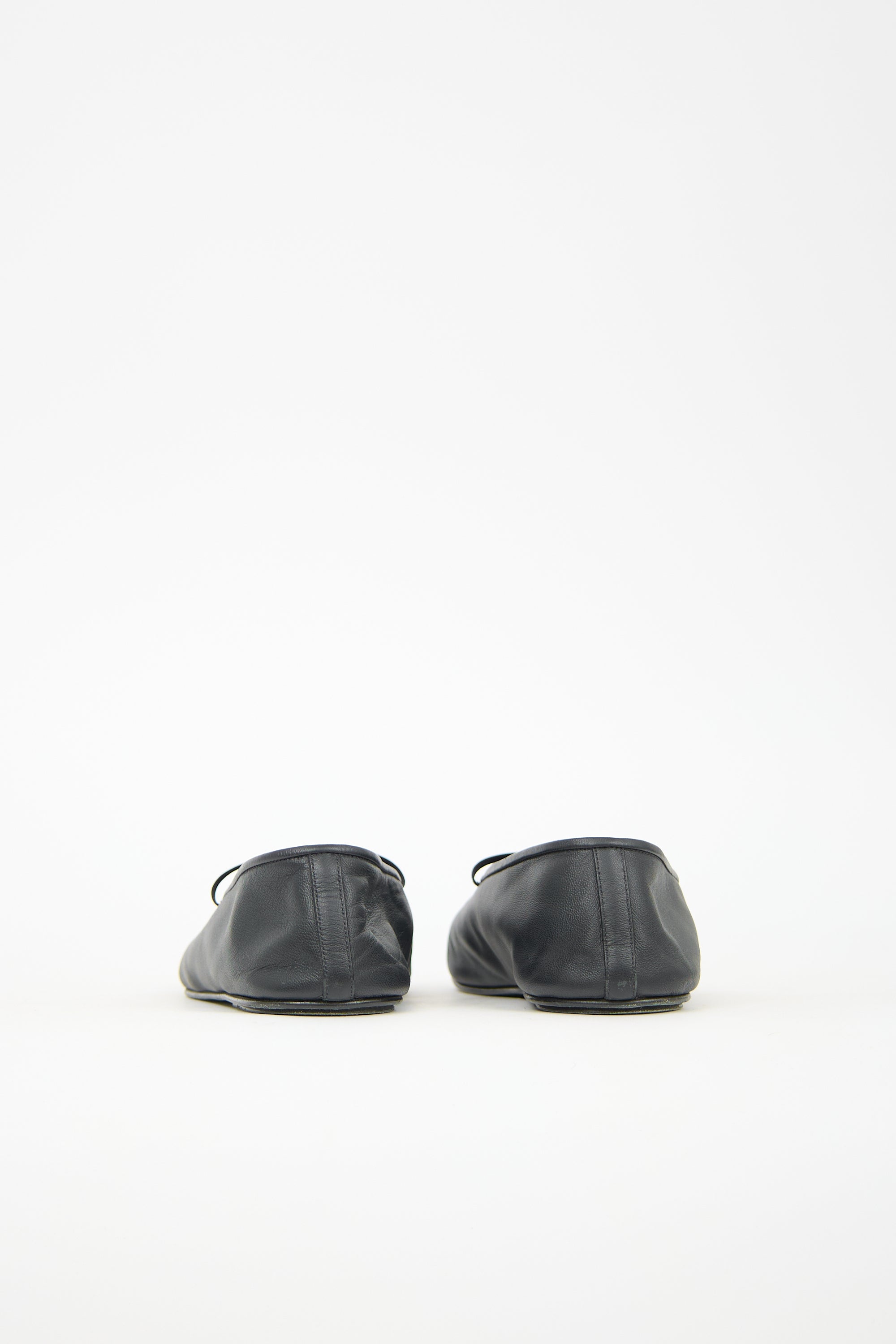 The Row Leather Elastic Ballet Flat
