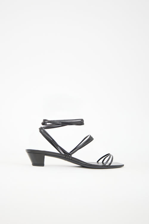 The Row Leather Graphic Strap Sandal