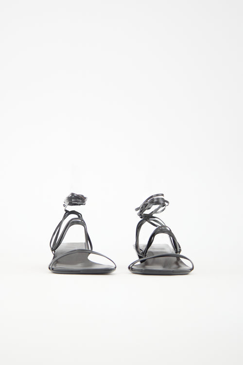 The Row Leather Graphic Strap Sandal