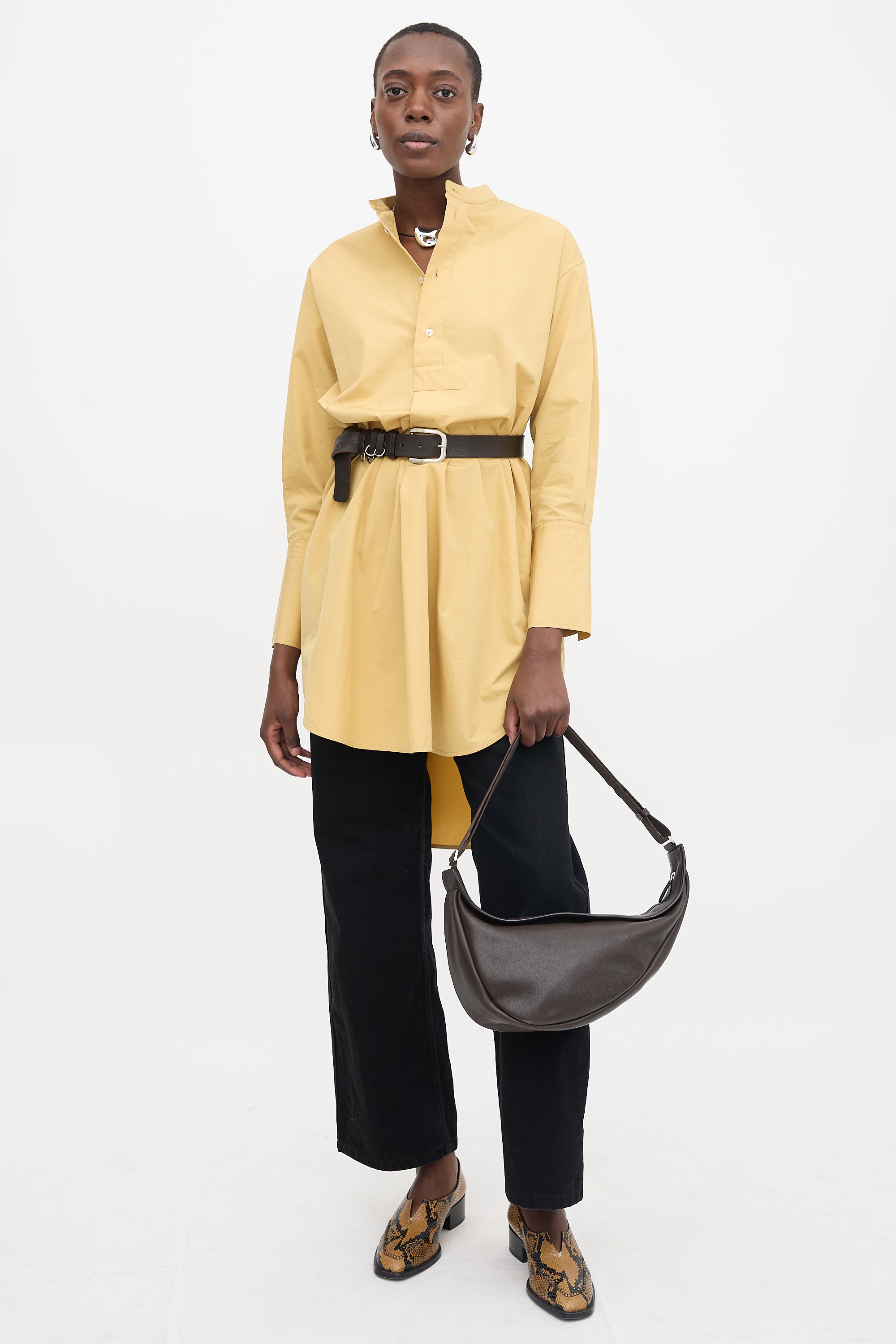 The Row Leather Slouchy Banana Bag