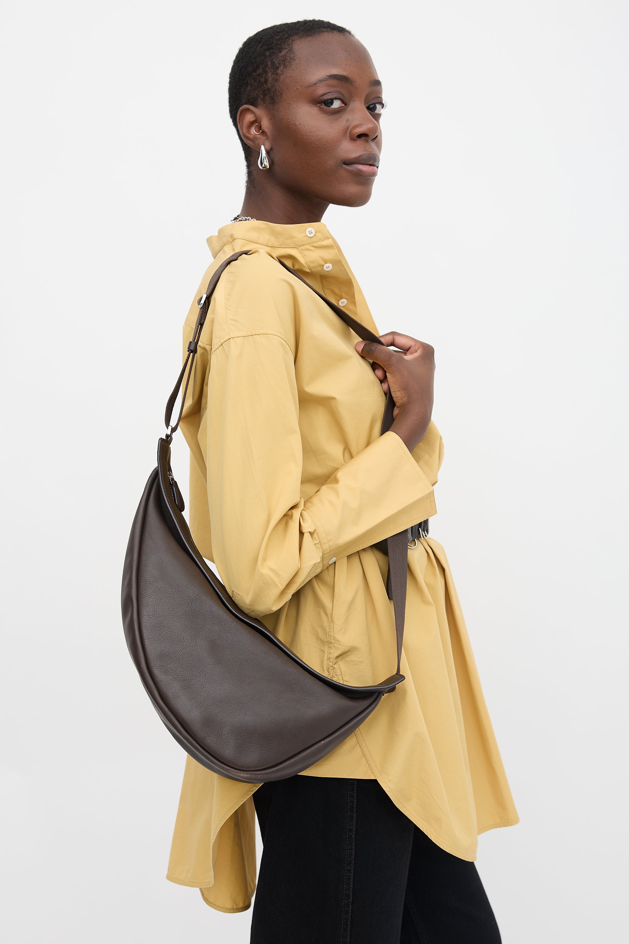 The Row Leather Slouchy Banana Bag