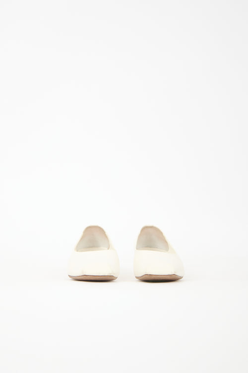 The Row Leather Square Toe Pump