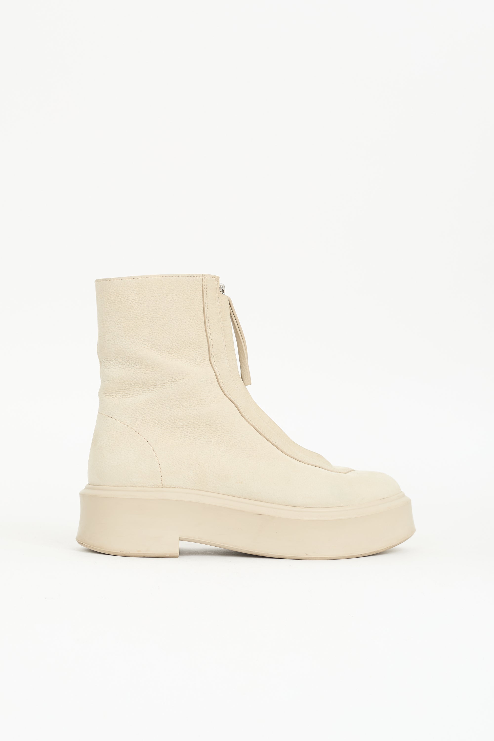 The Row Leather Zipped 1 Boot