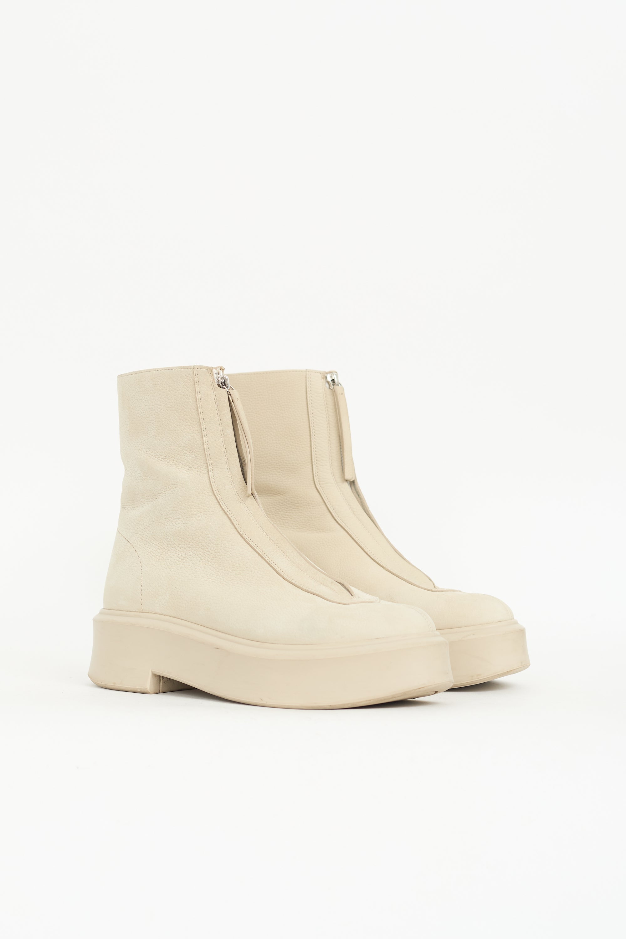 The Row Leather Zipped 1 Boot