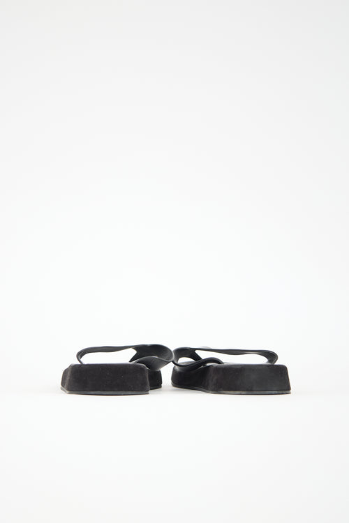 The Row Leather & Suede Ginza Slide