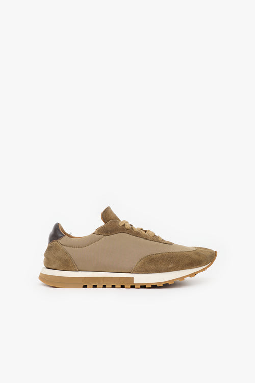 The Row Nylon & Suede Owen Sneaker