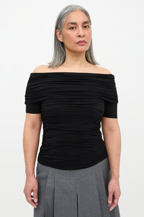 The Row Off Shoulder Ruched Top