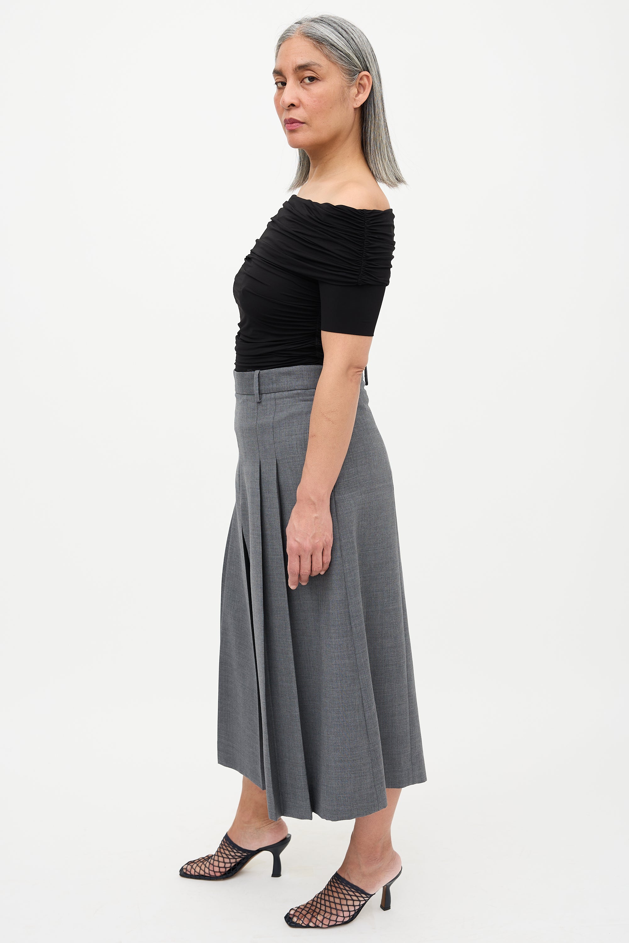 The Row Off Shoulder Ruched Top