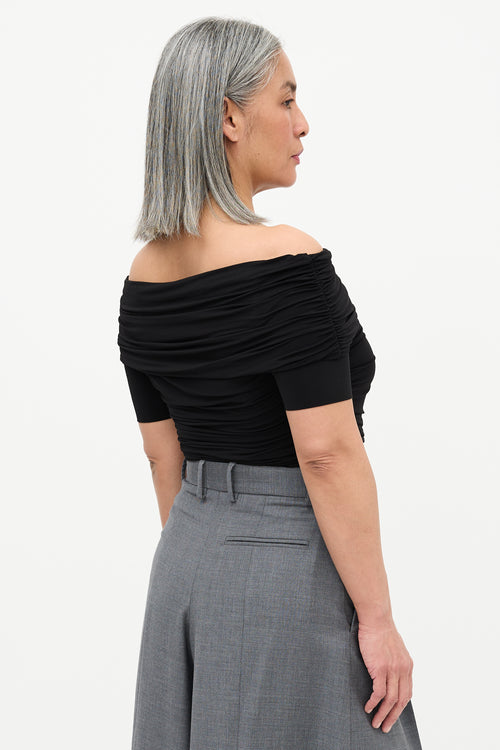 The Row Off Shoulder Ruched Top